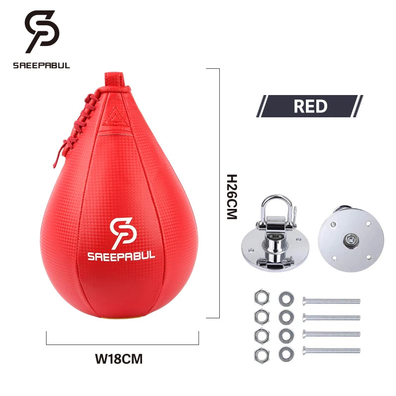 Professional Boxing Pear Shape PU Speed Ball with Swivel for Fitness Training and Gym Exercise