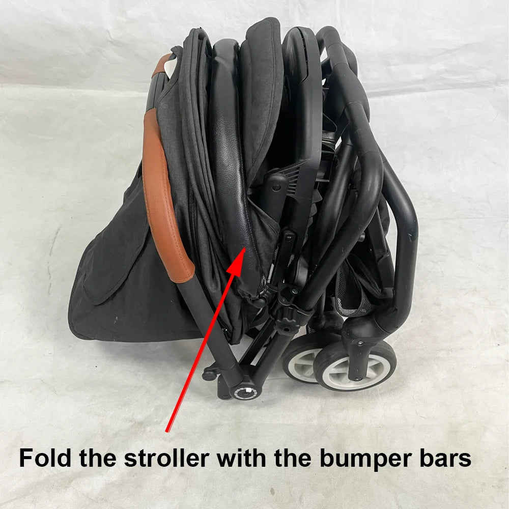 Baby Stroller Bumper Bars and PU Leather Cover for Cybex EEZY S & EEZY S TWIST Strollers, Baby Stroller Accessories for Cybex