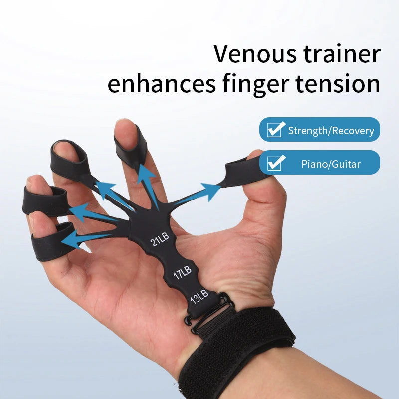 Silicone Grip Training and Exercise Finger Stretcher for Hand Strengthening and Arthritis Relief