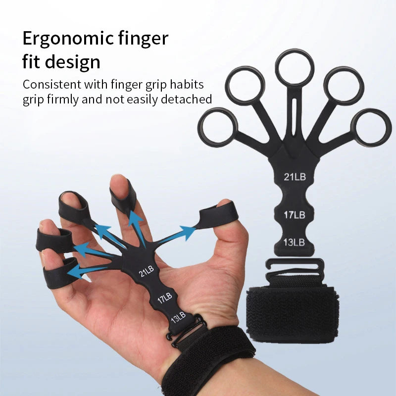 Silicone Grip Training and Exercise Finger Stretcher for Hand Strengthening and Arthritis Relief