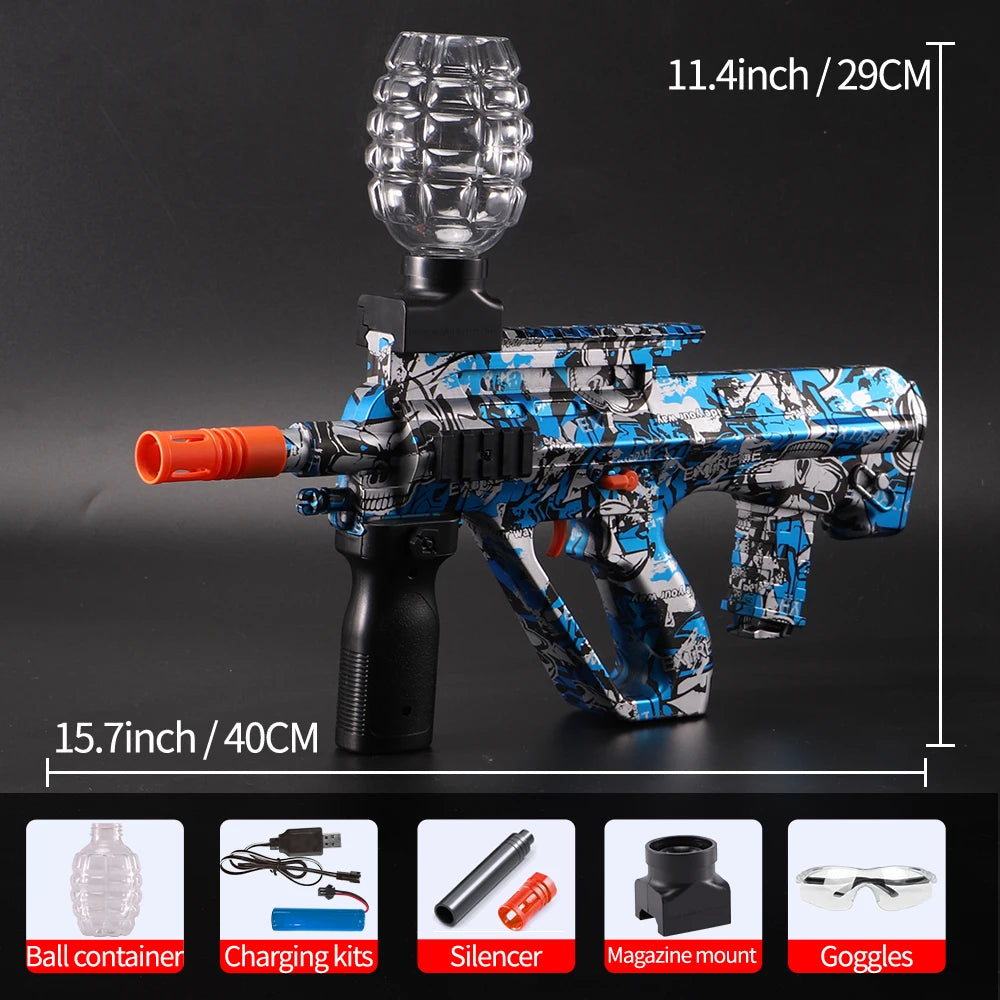 High-Speed AUG Electric Ball Blaster - Fun for Kids and Adults, Outdoor Game Parties (Excluding Water Bombs)