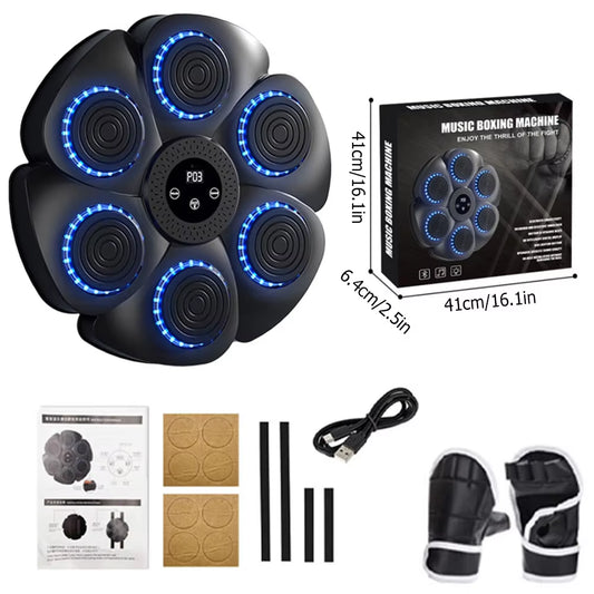 Smart Bluetooth Wall-Mounted Music Boxing Trainer - Electronic Punching Equipment for Home Gym