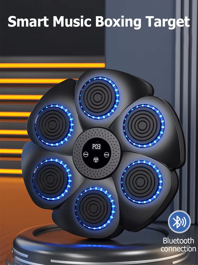 Smart Bluetooth Wall-Mounted Music Boxing Trainer - Electronic Punching Equipment for Home Gym
