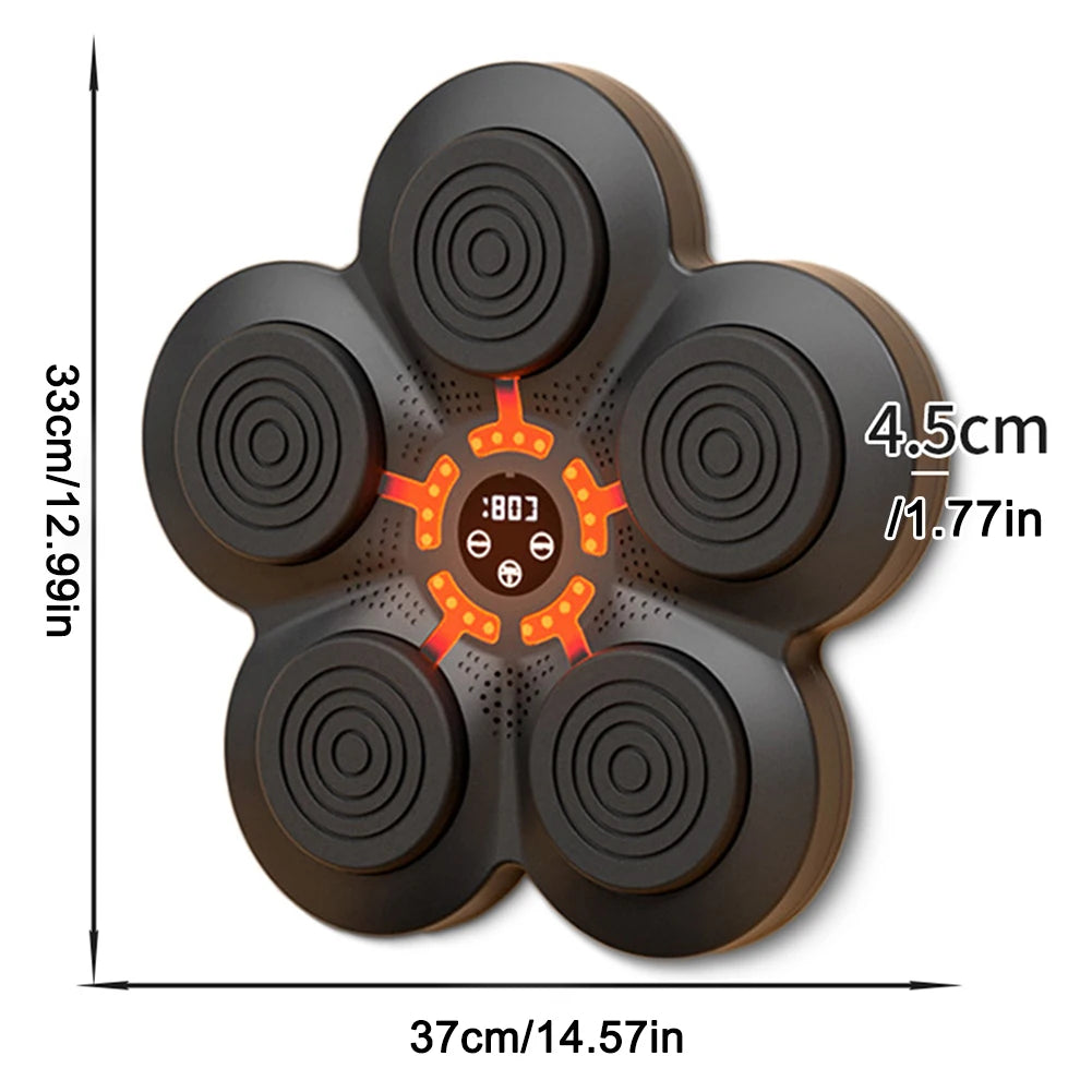 LED-Illuminated Smart Music Boxing Wall Target for Enhanced Agility and Reaction Training
