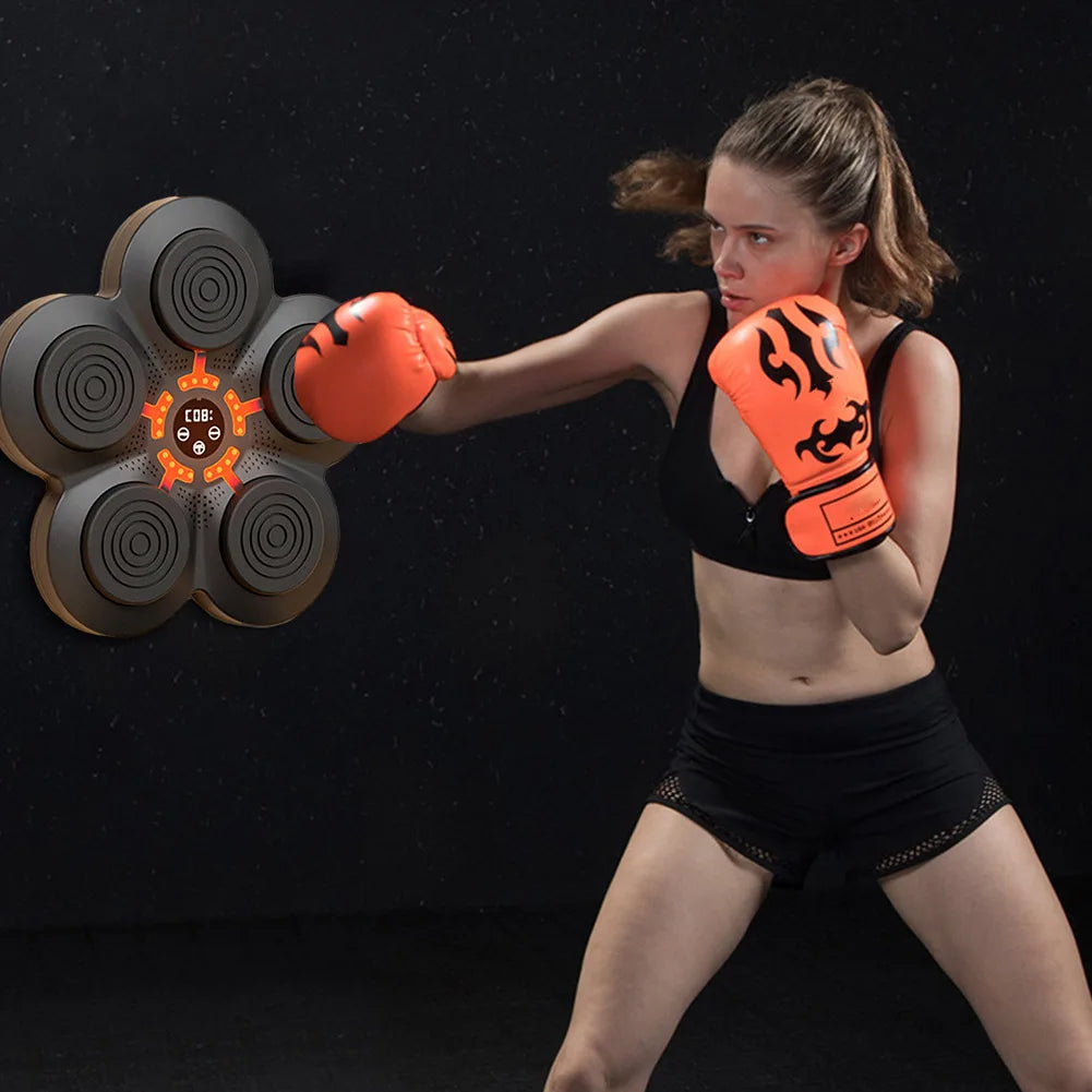LED-Illuminated Smart Music Boxing Wall Target for Enhanced Agility and Reaction Training